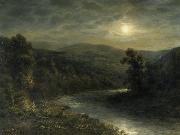Walter Griffin Moonlight on the Delaware River USA oil painting artist
